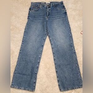 MANGO DENIM MNG KAIA High-rise Wideleg 100% Cotton Women's Jean Sz. 12x32 EUC**